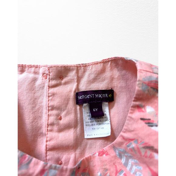 Pink Floral Kids Blouse - Picture 3 of 5